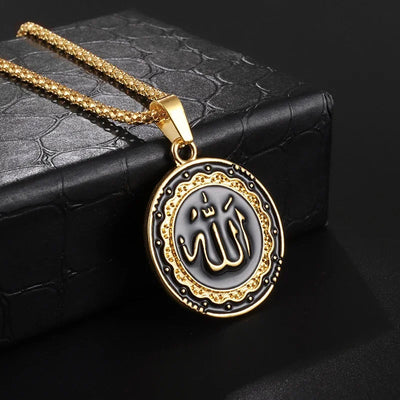 Gold Color Muslim Allah Quran Pendant Necklace Men Women Fashion Faith Islam Religious Jewelry Ramadan Gifts Zohir Store