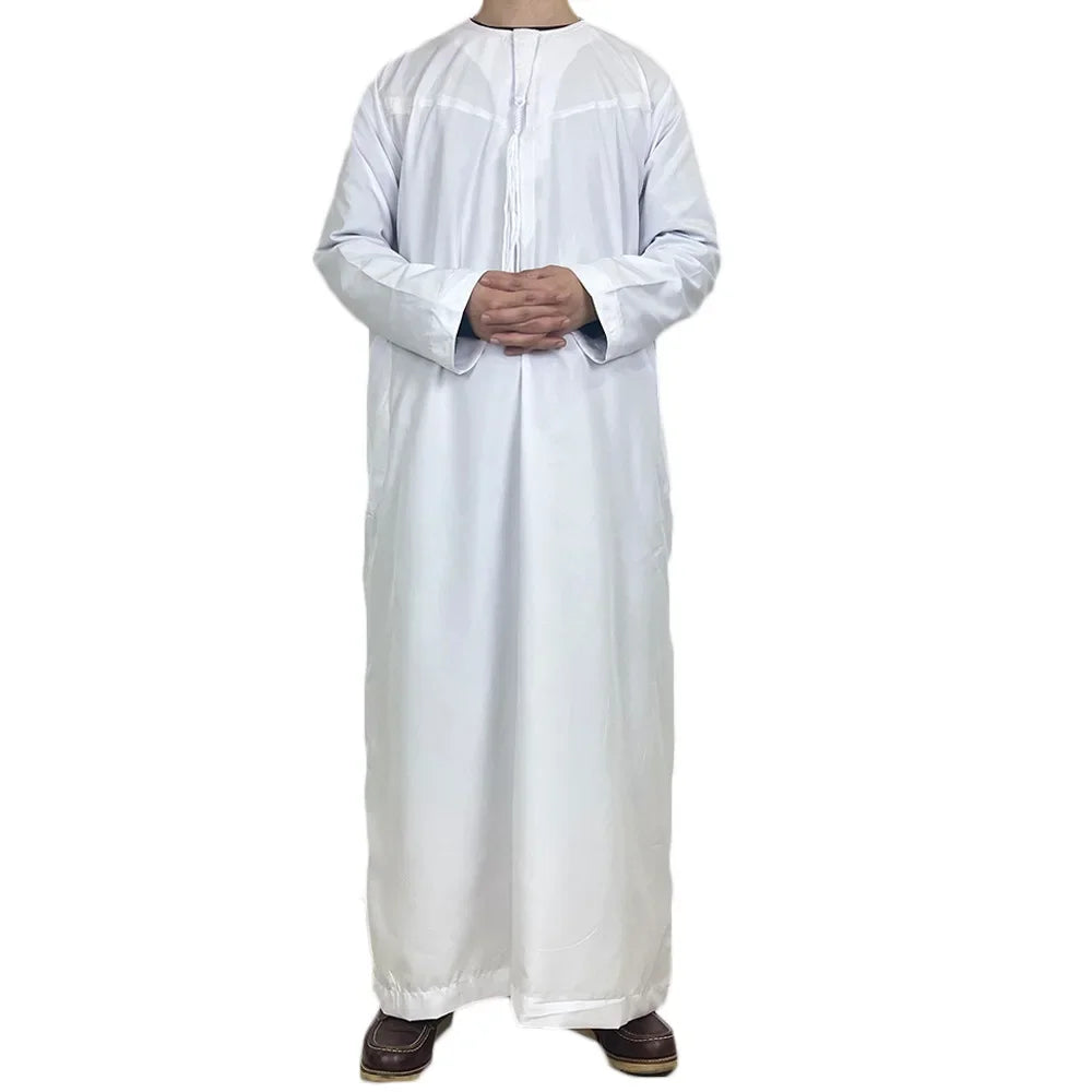 Robe pull à manches longues pour hommes musulmans, Abaya, Daffah, Jubba, Thobe, Pakistan, caftan arabe saoudien, vêtements islamiques, robe de prière afghane Zohir Store