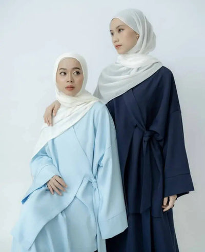 Eid Muslim Women Two Piece Set Kaftan Islam Lace Up Tops Skirt Suits Morocco Ensembles Abaya Turkey Ramadan Modest Outfits Zohir Store