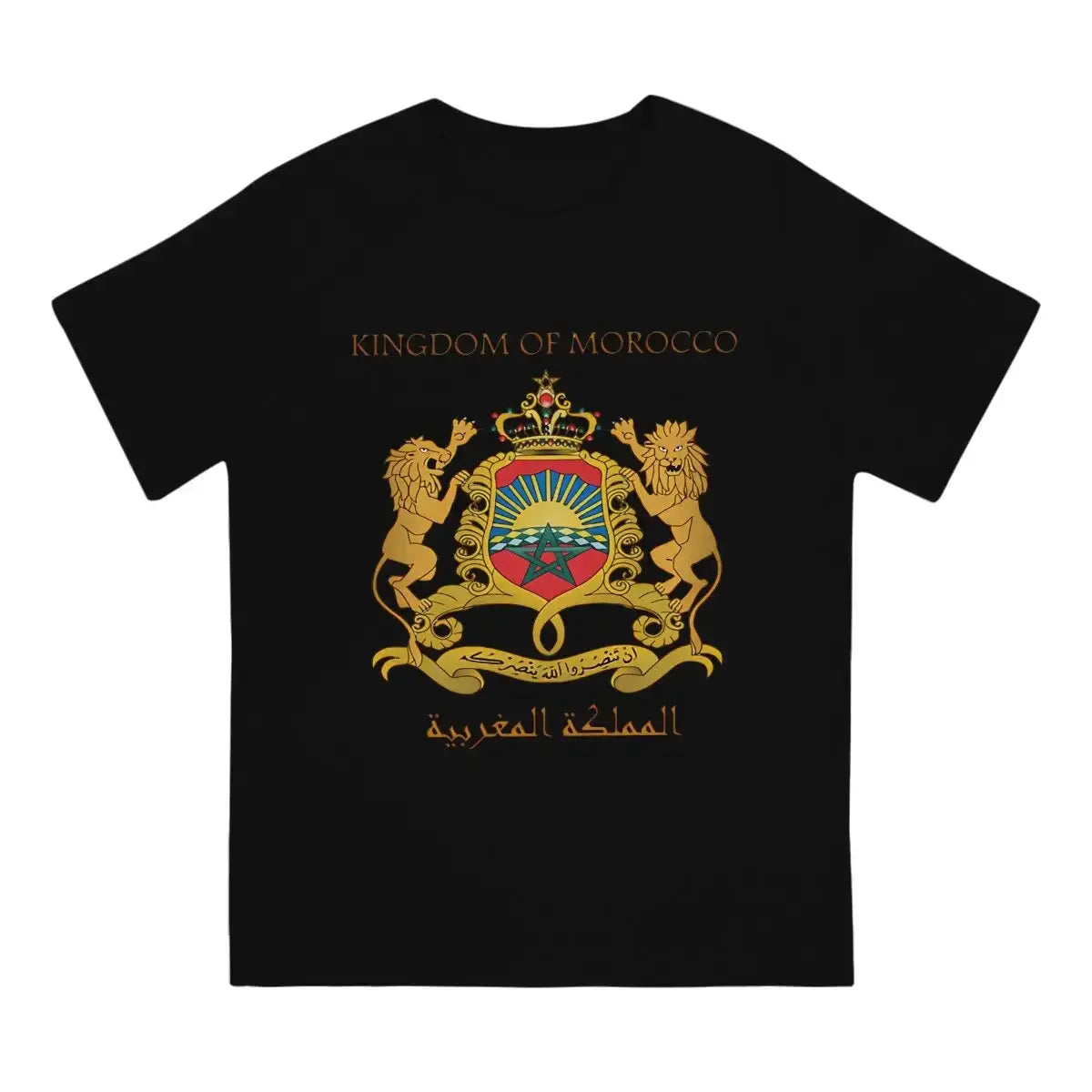 Morocco Lion T Shirt Grunge Men Tees Summer Clothing Polyester O-Neck TShirt Zohir Store