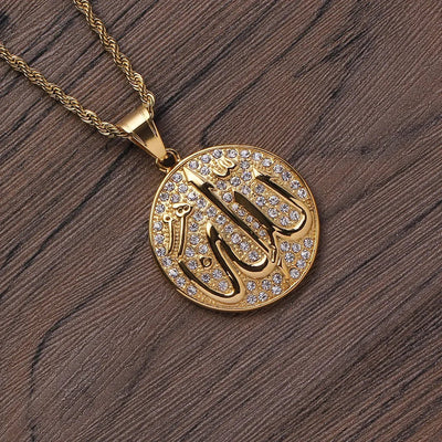 Gold Color Muslim Allah Quran Pendant Necklace Men Women Fashion Faith Islam Religious Jewelry Ramadan Gifts Zohir Store