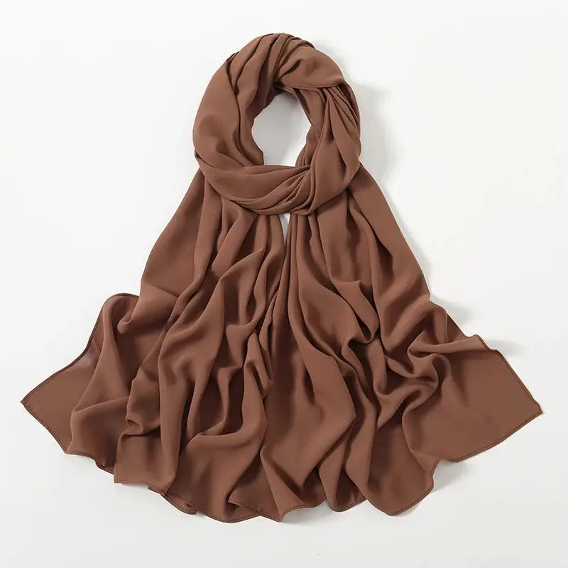 180g Heavy Chiffon Hijab Scarf Muslim Abayas Shawl Women Hijab Cloth Premium Chiffon Headscarf Turban Malaysian Islamic Dresses Zohir Store