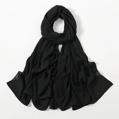 180g Heavy Chiffon Hijab Scarf Muslim Abayas Shawl Women Hijab Cloth Premium Chiffon Headscarf Turban Malaysian Islamic Dresses Zohir Store