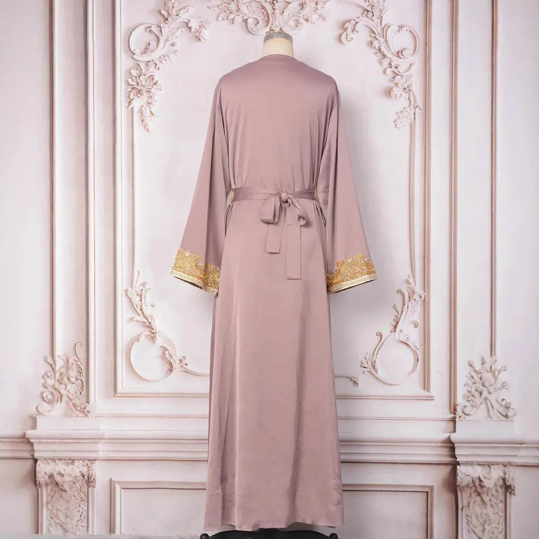 Maxi Dresses 2 Piece Sets Eid Muslim Abayas for Women Dubai Party Long Robe Beading Jalabiya Morocco Kaftan Ramadan Vestidos - Zohir Store