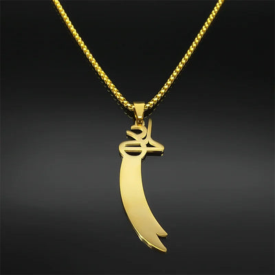 Collier épée pour homme et femme en acier inoxydable Zohir Store