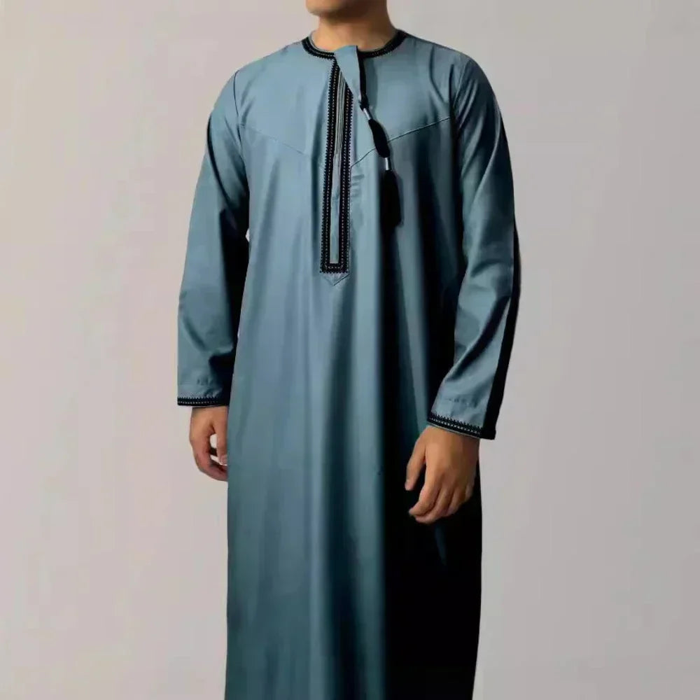 Robe pull à manches longues pour hommes musulmans, Abaya, Daffah, Jubba, Thobe, Pakistan, caftan arabe saoudien, vêtements islamiques, robe de prière afghane Zohir Store