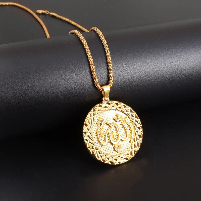 Gold Color Muslim Allah Quran Pendant Necklace Men Women Fashion Faith Islam Religious Jewelry Ramadan Gifts Zohir Store
