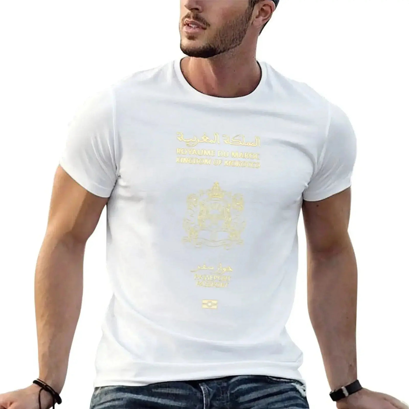 Moroccan Passport Tshirt Zohir Store