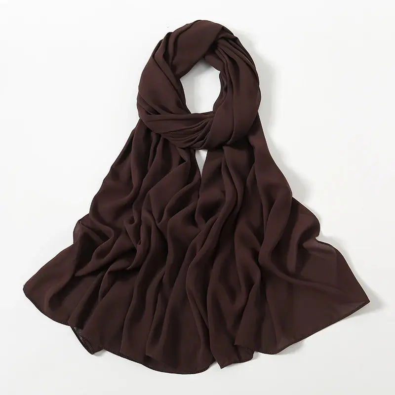 180g Heavy Chiffon Hijab Scarf Muslim Abayas Shawl Women Hijab Cloth Premium Chiffon Headscarf Turban Malaysian Islamic Dresses Zohir Store