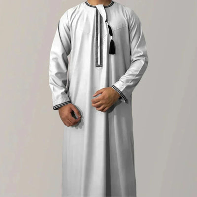 Robe pull à manches longues pour hommes musulmans, Abaya, Daffah, Jubba, Thobe, Pakistan, caftan arabe saoudien, vêtements islamiques, robe de prière afghane Zohir Store