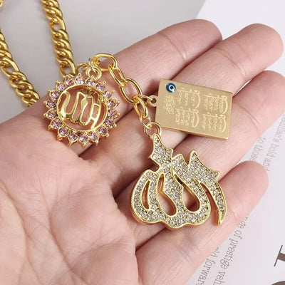Gold Color Muslim Allah Quran Pendant Necklace Men Women Fashion Faith Islam Religious Jewelry Ramadan Gifts Zohir Store