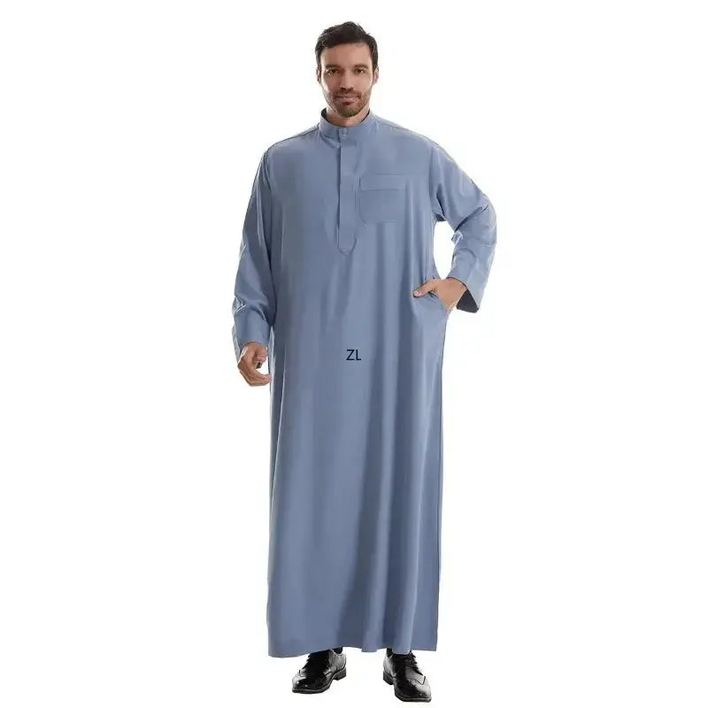 Muslim Men Jubba Thobe Long Robe Saudi Islamic Musulman Wear Clothing Abaya Caftan Islam Dubai Arab Dress Eid Djellaba Dishdasha Zohir Store
