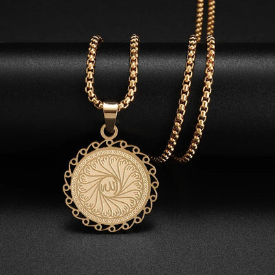 Gold Color Muslim Allah Quran Pendant Necklace Men Women Fashion Faith Islam Religious Jewelry Ramadan Gifts Zohir Store