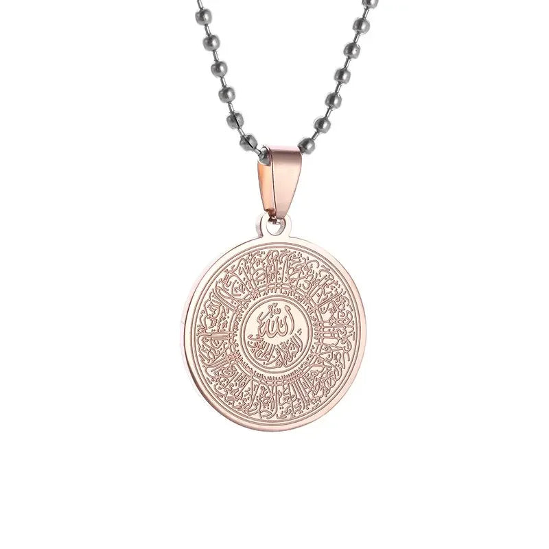 Gold Color Muslim Allah Quran Pendant Necklace Men Women Fashion Faith Islam Religious Jewelry Ramadan Gifts Zohir Store