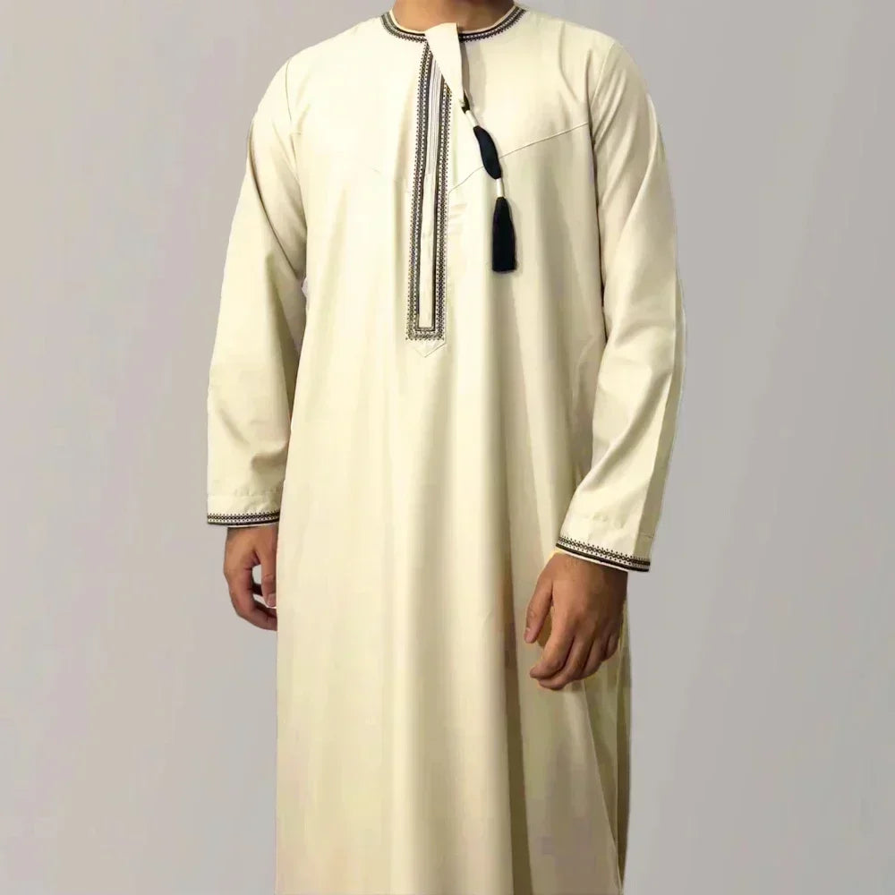 Robe pull à manches longues pour hommes musulmans, Abaya, Daffah, Jubba, Thobe, Pakistan, caftan arabe saoudien, vêtements islamiques, robe de prière afghane Zohir Store