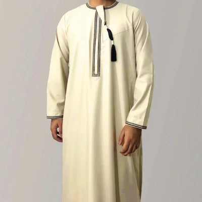 Robe pull à manches longues pour hommes musulmans, Abaya, Daffah, Jubba, Thobe, Pakistan, caftan arabe saoudien, vêtements islamiques, robe de prière afghane Zohir Store