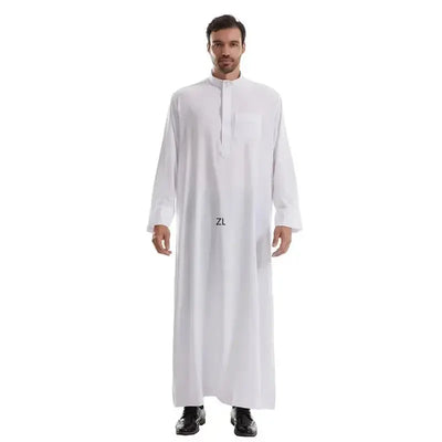 Muslim Men Jubba Thobe Long Robe Saudi Islamic Musulman Wear Clothing Abaya Caftan Islam Dubai Arab Dress Eid Djellaba Dishdasha Zohir Store