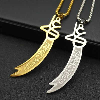 Collier épée pour homme et femme en acier inoxydable Zohir Store