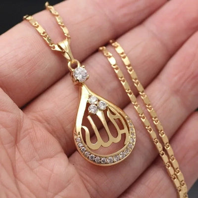 Gold Color Muslim Allah Quran Pendant Necklace Men Women Fashion Faith Islam Religious Jewelry Ramadan Gifts Zohir Store