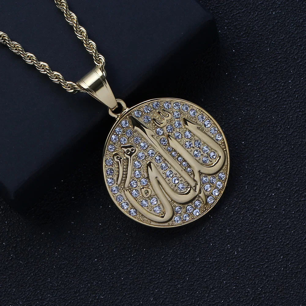 Gold Color Muslim Allah Quran Pendant Necklace Men Women Fashion Faith Islam Religious Jewelry Ramadan Gifts Zohir Store