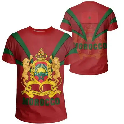 2024 Men's T-shirt Morocco Flag 3D Printing Casual Fashion Top Oversize O-Neck Men's and Women's T-shirt Zohir Store