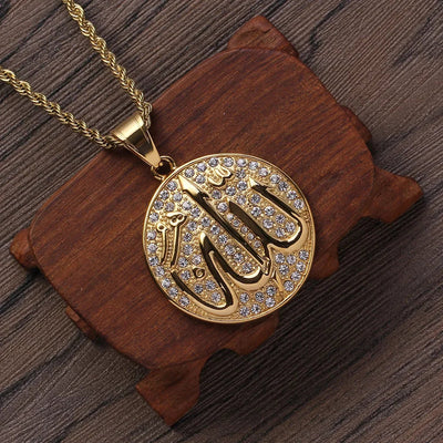 Gold Color Muslim Allah Quran Pendant Necklace Men Women Fashion Faith Islam Religious Jewelry Ramadan Gifts Zohir Store