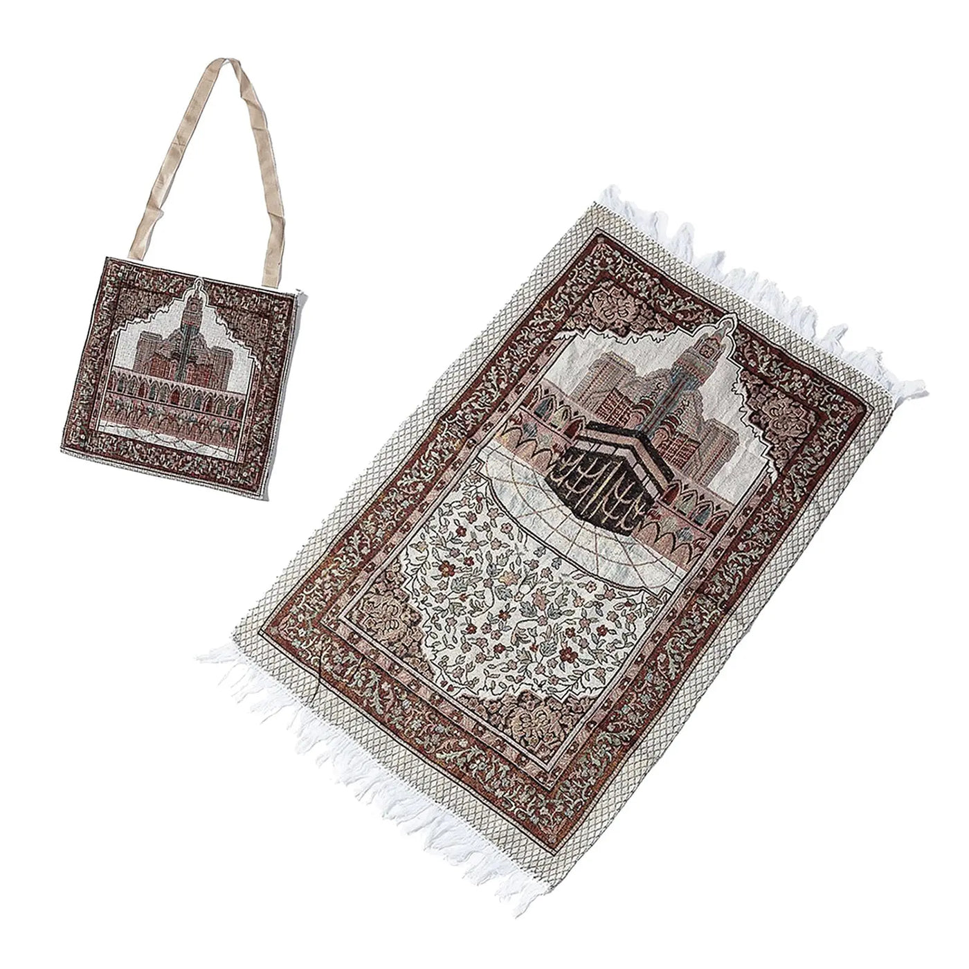 105x65cm Portable Prayer Rug with Storage Bag Zohir Store