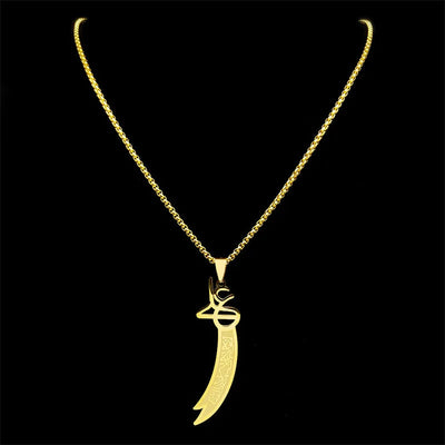 Collier épée pour homme et femme en acier inoxydable Zohir Store