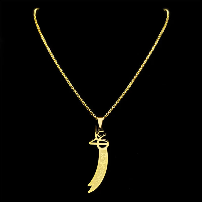 Collier épée pour homme et femme en acier inoxydable Zohir Store