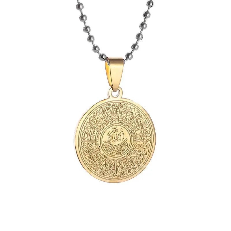 Gold Color Muslim Allah Quran Pendant Necklace Men Women Fashion Faith Islam Religious Jewelry Ramadan Gifts Zohir Store