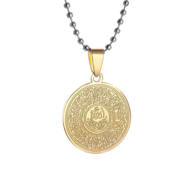 Gold Color Muslim Allah Quran Pendant Necklace Men Women Fashion Faith Islam Religious Jewelry Ramadan Gifts Zohir Store