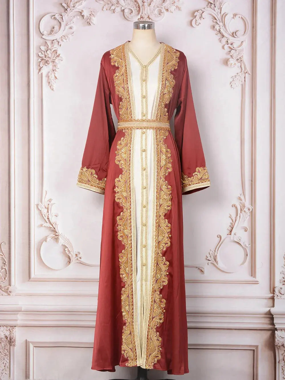 Maxi Dresses 2 Piece Sets Eid Muslim Abayas for Women Dubai Party Long Robe Beading Jalabiya Morocco Kaftan Ramadan Vestidos Zohir Store