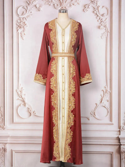 Maxi Dresses 2 Piece Sets Eid Muslim Abayas for Women Dubai Party Long Robe Beading Jalabiya Morocco Kaftan Ramadan Vestidos Zohir Store