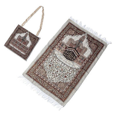 105x65cm Portable Prayer Rug with Storage Bag Zohir Store