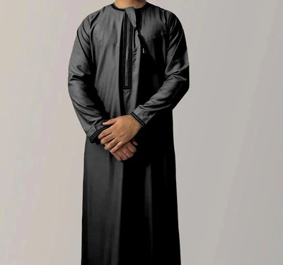 Robe pull à manches longues pour hommes musulmans, Abaya, Daffah, Jubba, Thobe, Pakistan, caftan arabe saoudien, vêtements islamiques, robe de prière afghane Zohir Store