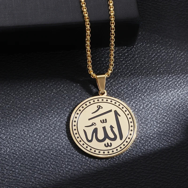 Gold Color Muslim Allah Quran Pendant Necklace Men Women Fashion Faith Islam Religious Jewelry Ramadan Gifts Zohir Store
