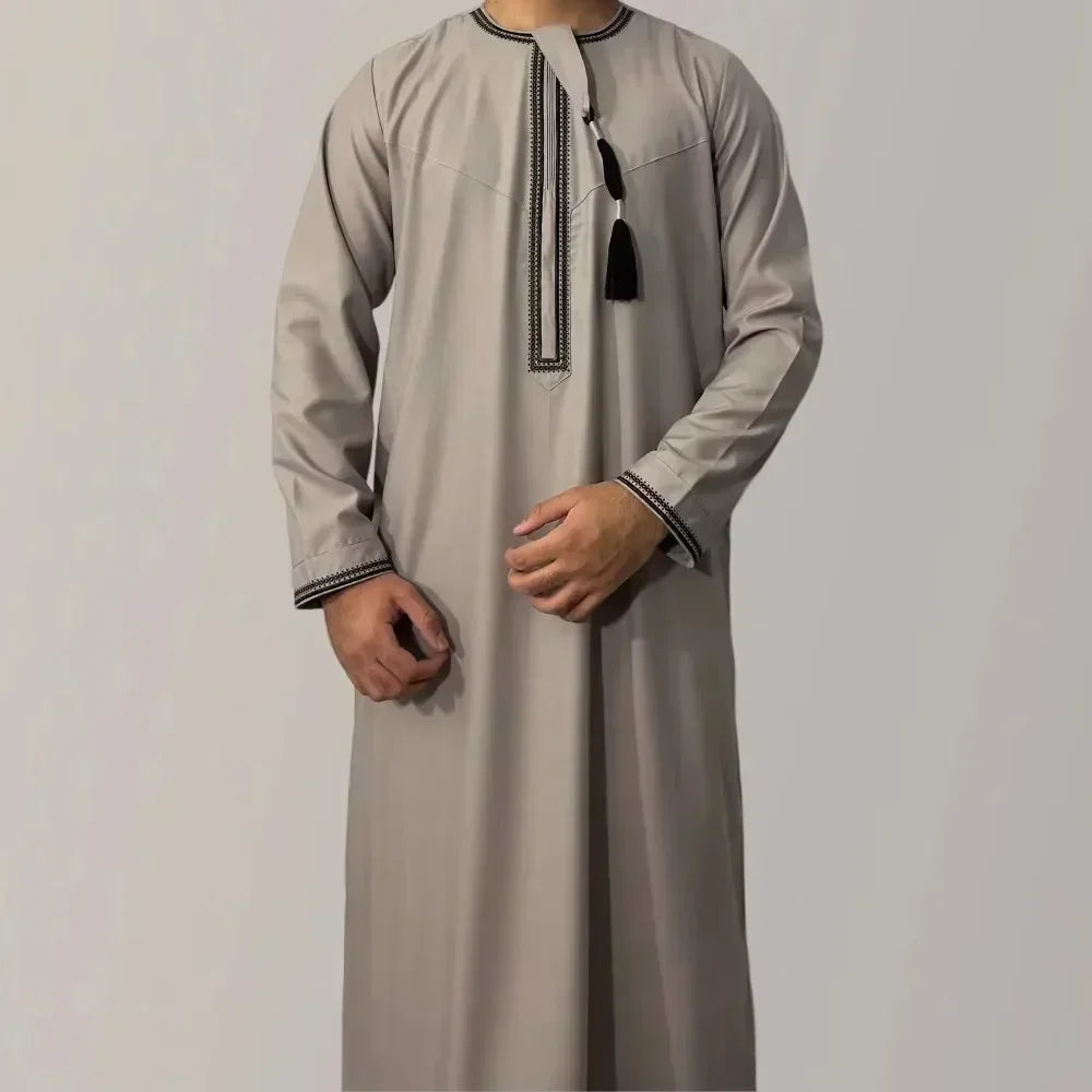 Robe pull à manches longues pour hommes musulmans, Abaya, Daffah, Jubba, Thobe, Pakistan, caftan arabe saoudien, vêtements islamiques, robe de prière afghane Zohir Store