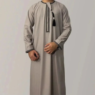 Robe pull à manches longues pour hommes musulmans, Abaya, Daffah, Jubba, Thobe, Pakistan, caftan arabe saoudien, vêtements islamiques, robe de prière afghane Zohir Store